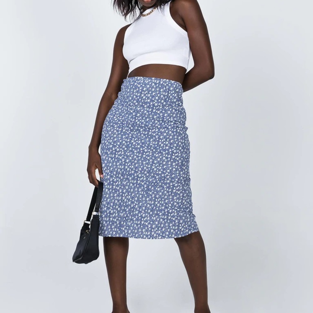 ROCCO MIDI SKIRT BLUE